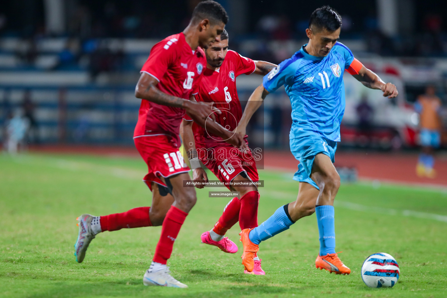 Lebanon vs India in the Semi-final of SAFF Championship 2023 held in Sree Kanteerava Stadium, Bengaluru, India, on Saturday, 1st July 2023. Photos: Nausham Waheed, Hassan Simah / images.mv