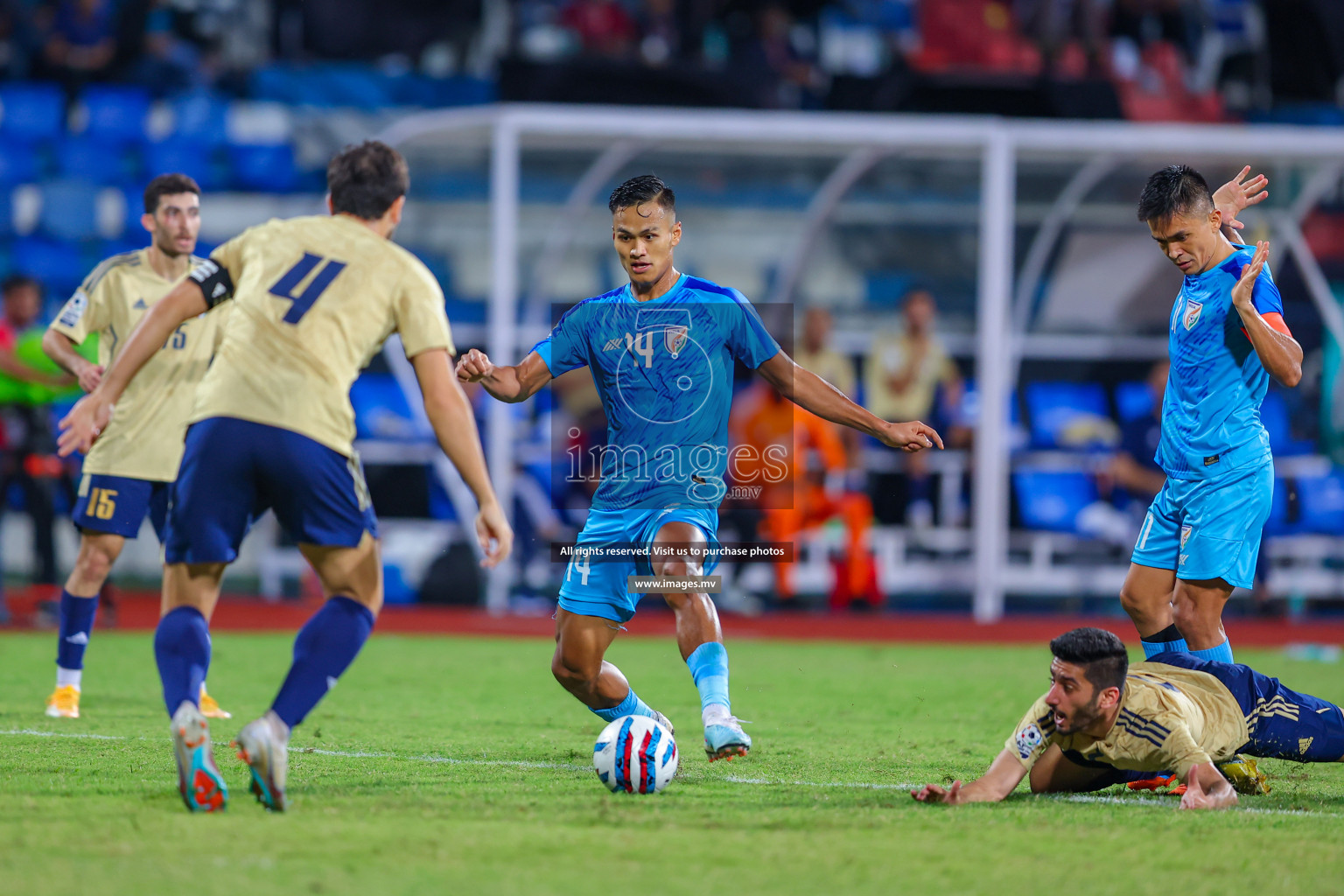 India vs Kuwait in SAFF Championship 2023 held in Sree Kanteerava Stadium, Bengaluru, India, on Tuesday, 27th June 2023. Photos: Nausham Waheed/ images.mv