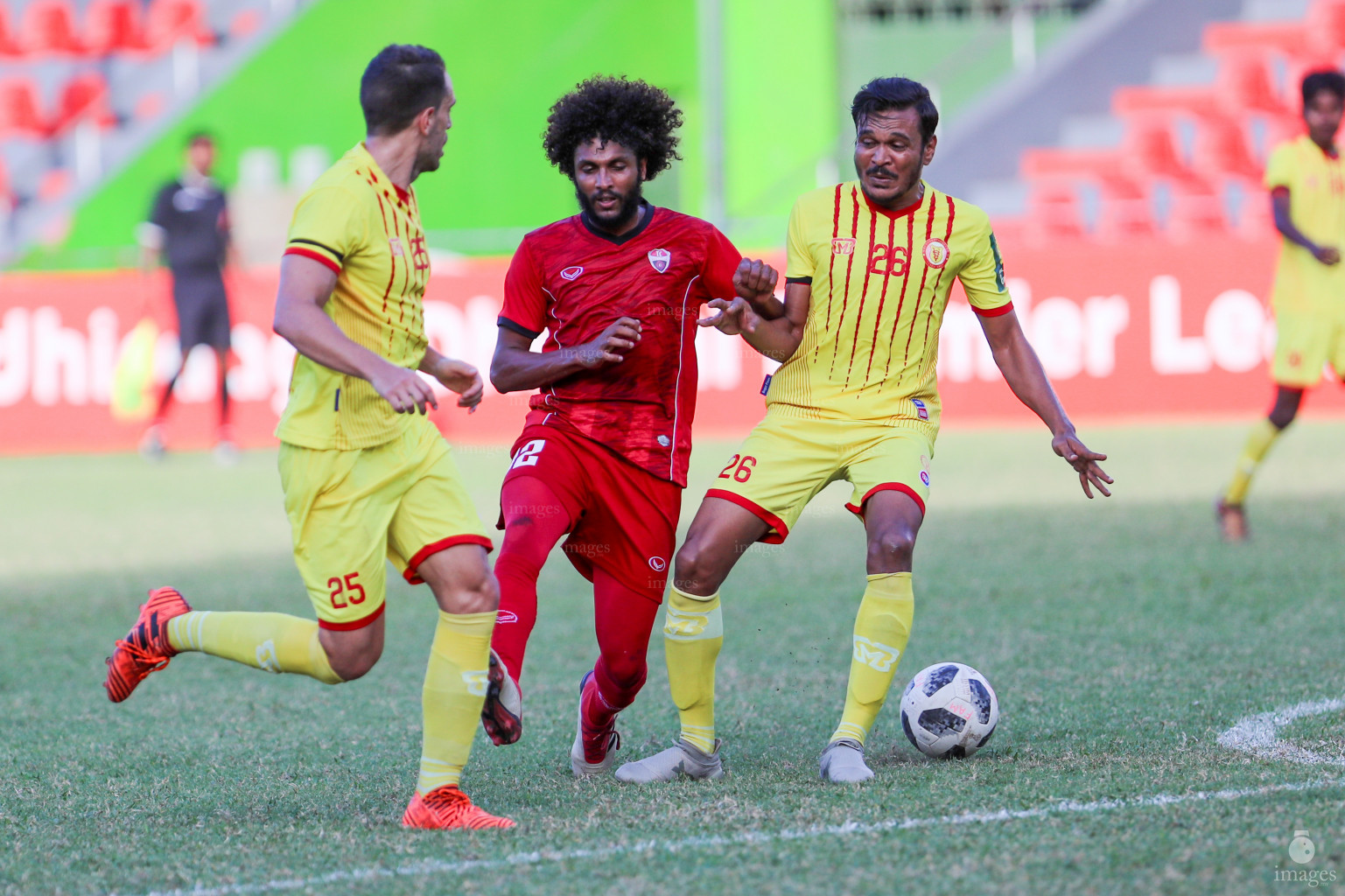 TC Sports Club vs Victory Sports Club in Dhiraagu Dhivehi Premier League 2018 in Male, Maldives, Monday  October 22, 2018. (Images.mv Photo/Suadh Abdul Sattar)