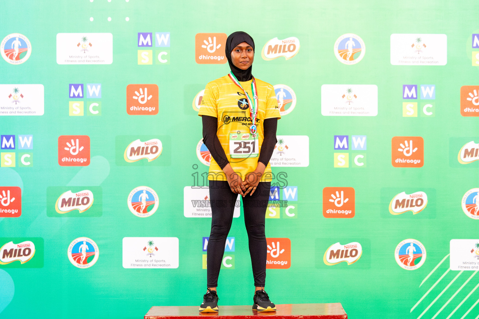 Day 2 of 12th Milo Association Championships was held in Ekuveni Track at Male', Maldives on Friday, 25th April 2025. Photos: Hassan Simah / images.mv