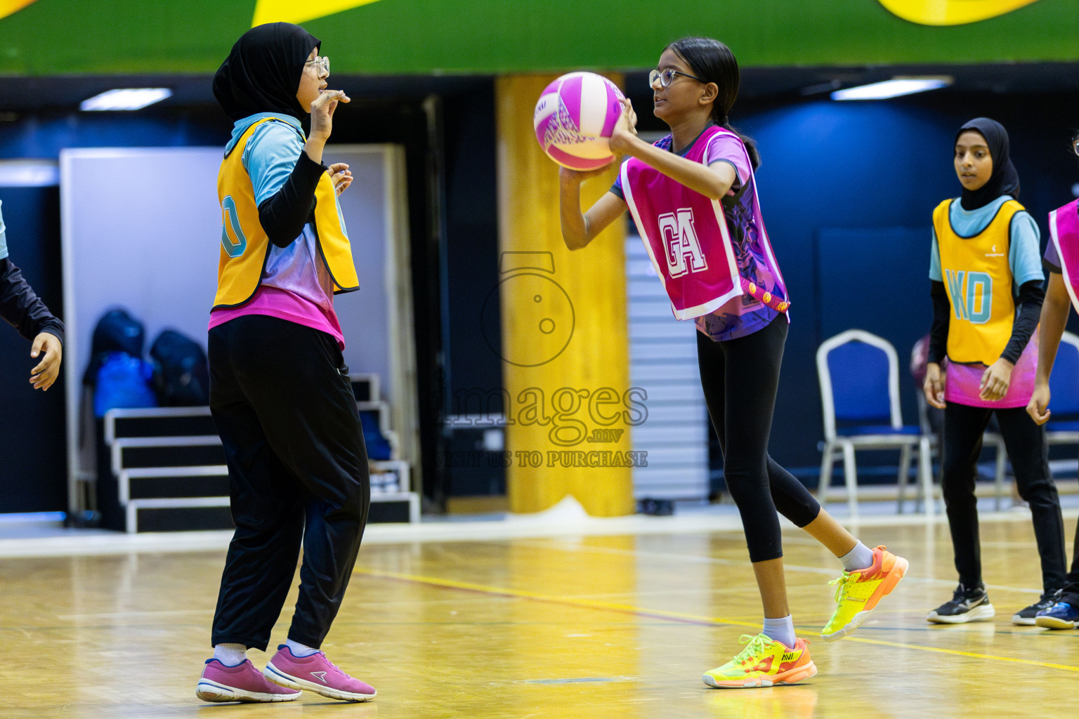 Netkids B vs N Sports academy B (U13) in Day 1 of 3rd Junior Championship - Netball association of Maldives, held at Social Center on 19th January 2025 . Photos by Shuu Abdul Sattar / Images.mv