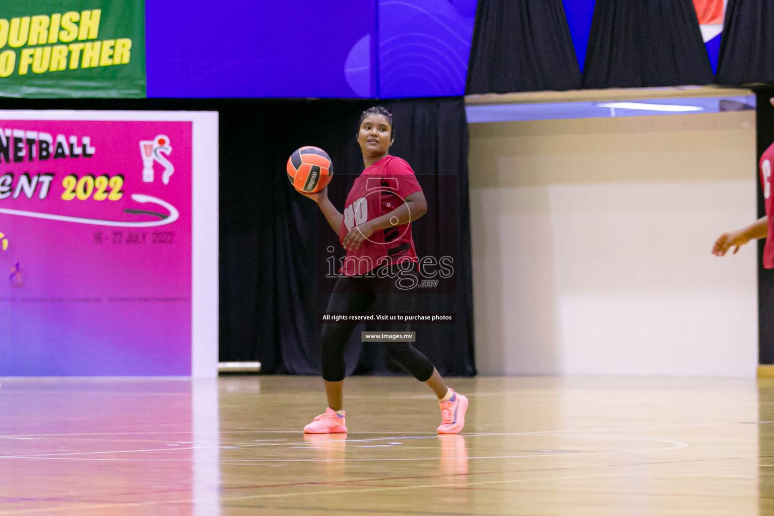 Lorenzo Sports Club vs United Unity Sports Club in the Milo National Netball Tournament 2022 on 17 July 2022, held in Social Center, Male', Maldives. Photographer: Ahmed Dhaadh / Images.mv