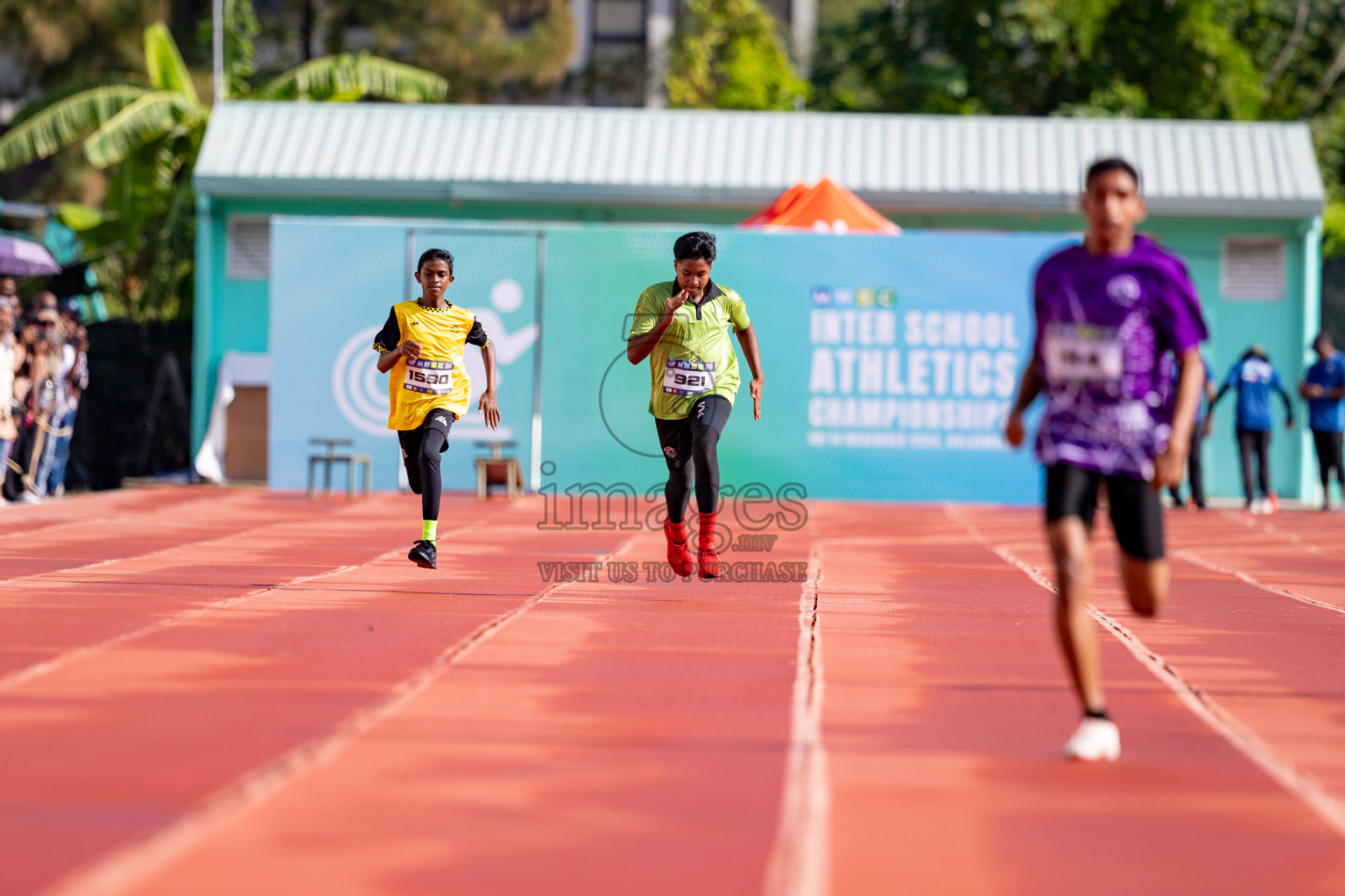 Day 3 of MWSC Interschool Athletics Championships 2024 held in Hulhumale Running Track, Hulhumale, Maldives on Monday, 11th November 2024. 
Photos by: Hassan Simah / Images.mv