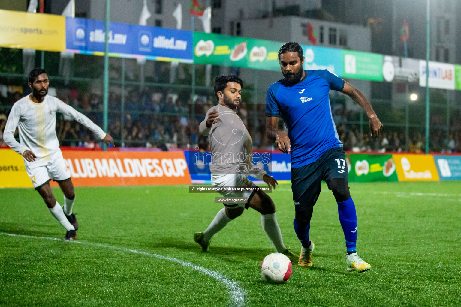 Team Fenaka vs Customs RC in Round of 16 of Club Maldives Cup 2022 was held in Hulhumale', Maldives on Monday, 24th October 2022. Photos: Hassan Simah / images.mv