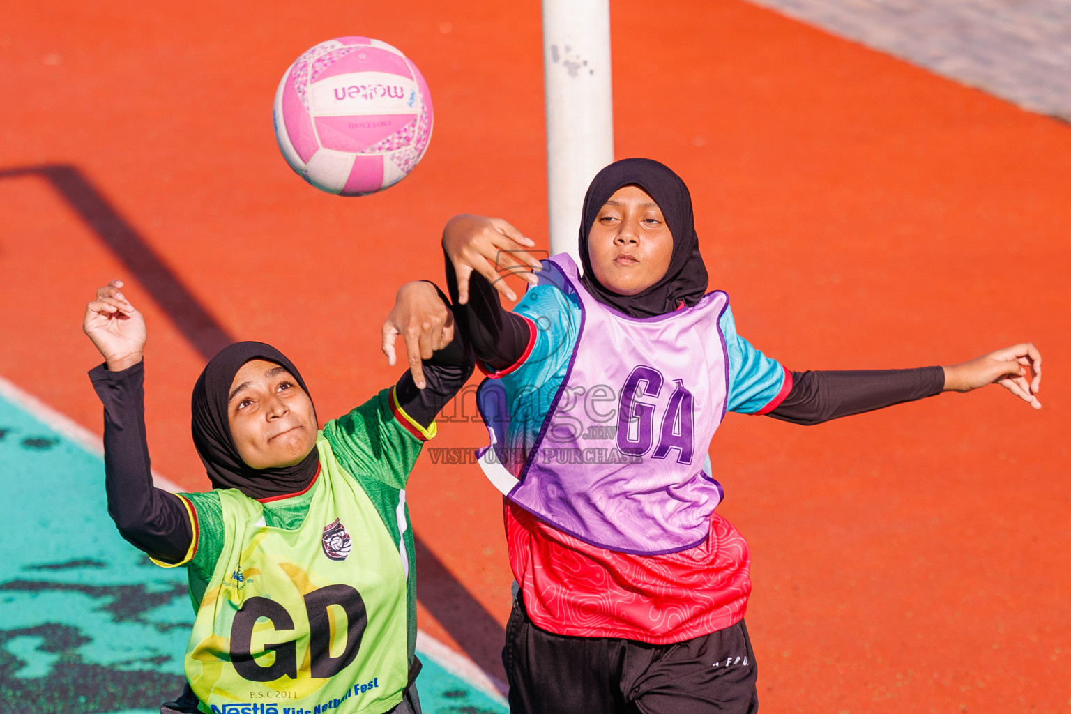 Day 6 of 4th Junior Netball Championship was held at Netball Synthetic Court, Male', Maldives on Saturday, 24th October 2026. Photos: Mohamed Shavir Rasheed / images.mv
