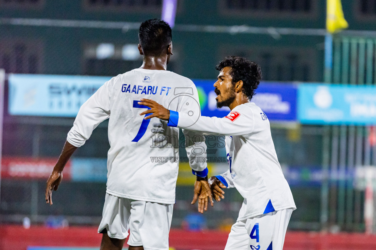 K Gaafaru vs K Guraidhoo in Day 28 of Golden Futsal Challenge 2024 was held on Sunday , 11th February 2024 in Hulhumale', Maldives Photos: Nausham Waheed / images.mv