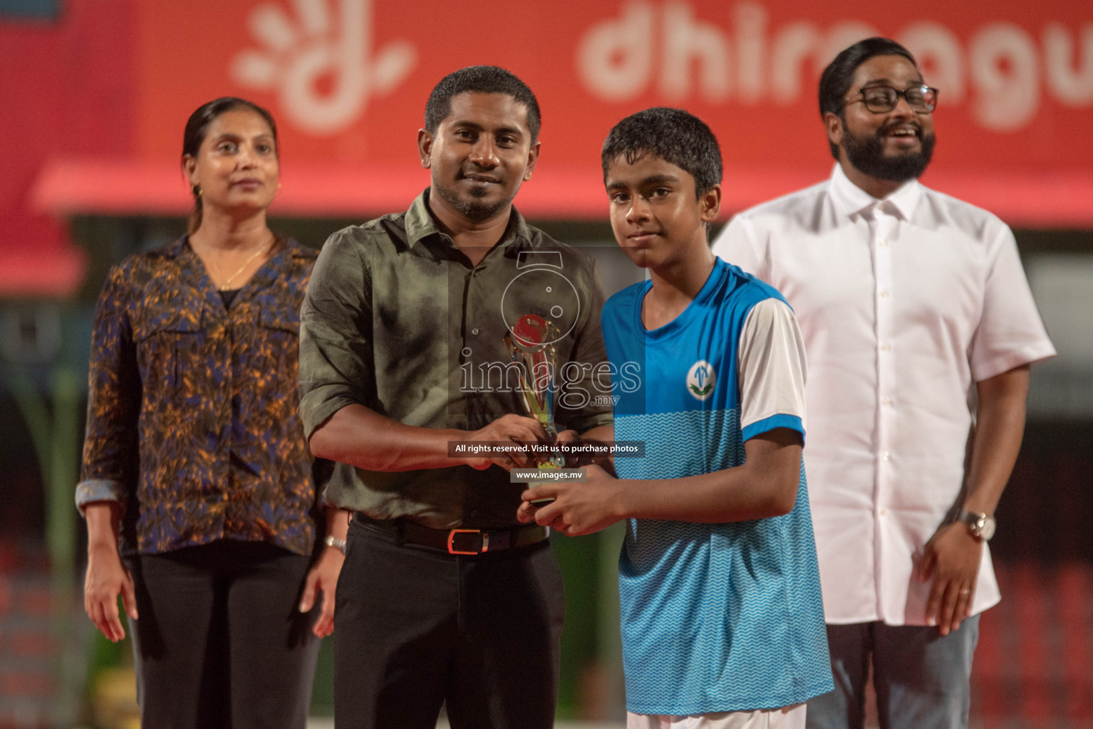 LH.EDU.CENTRE vs Ghaazee School in the finals of MAMEN Inter School Football Tournament 2019 (U13) on 22nd April 2019 in Male', Maldives Photos: Suadh Abdul Sattar/ Hassan Simah