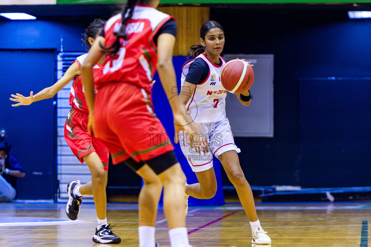 Maldives vs Bangladesh in Day 1 of Under 16 Woman's Asian Cup SABA Qualifiers 2025 was held in Social Center, Male', Maldives on 12th June 2025. Photos: Nausham Waheed / images.mv