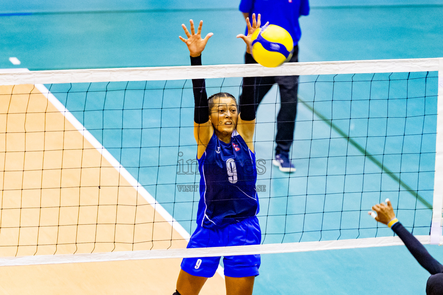 Nepal vs Maldives in Day 3 of CAVA U20 Woman's Volleyball Championship 2024 was held in Social Center, Male', Maldives on 20th July 2024. Photos: Nausham Waheed / images.mv