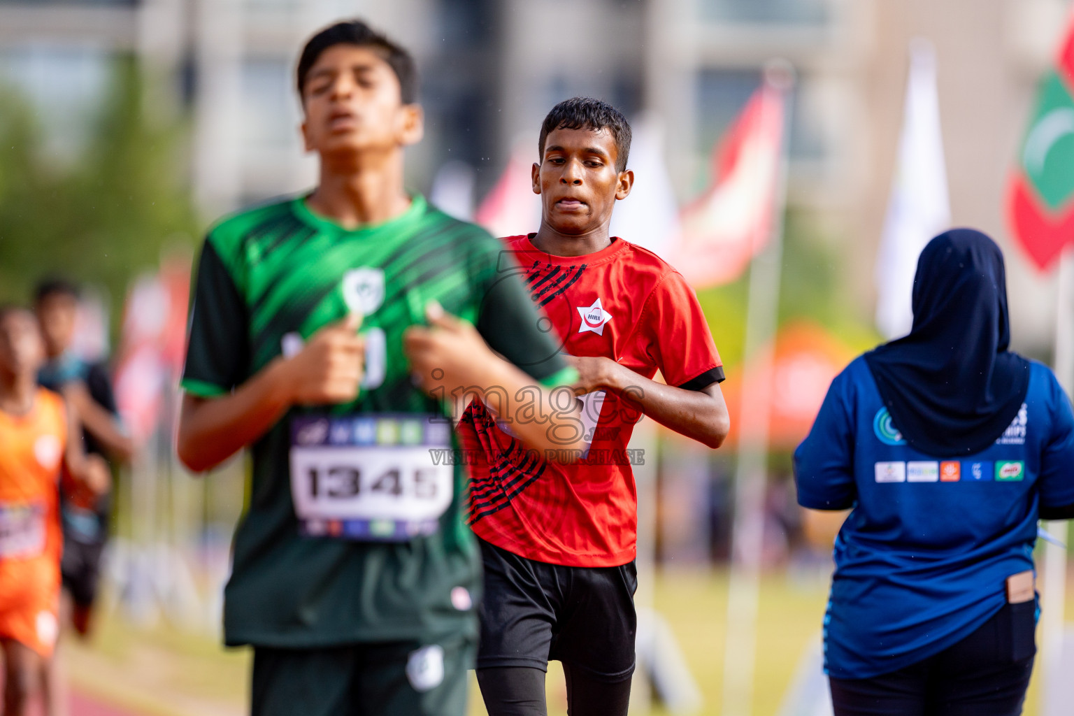 Day 3 of MWSC Interschool Athletics Championships 2024 held in Hulhumale Running Track, Hulhumale, Maldives on Monday, 11th November 2024. 
Photos by: Hassan Simah / Images.mv