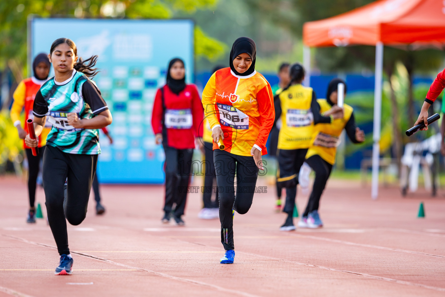 Day 5 of MWSC Interschool Athletics Championships 2024 held in Hulhumale Running Track, Hulhumale, Maldives on Wednesday, 13th November 2024. Photos by: Nausham Waheed / Images.mv