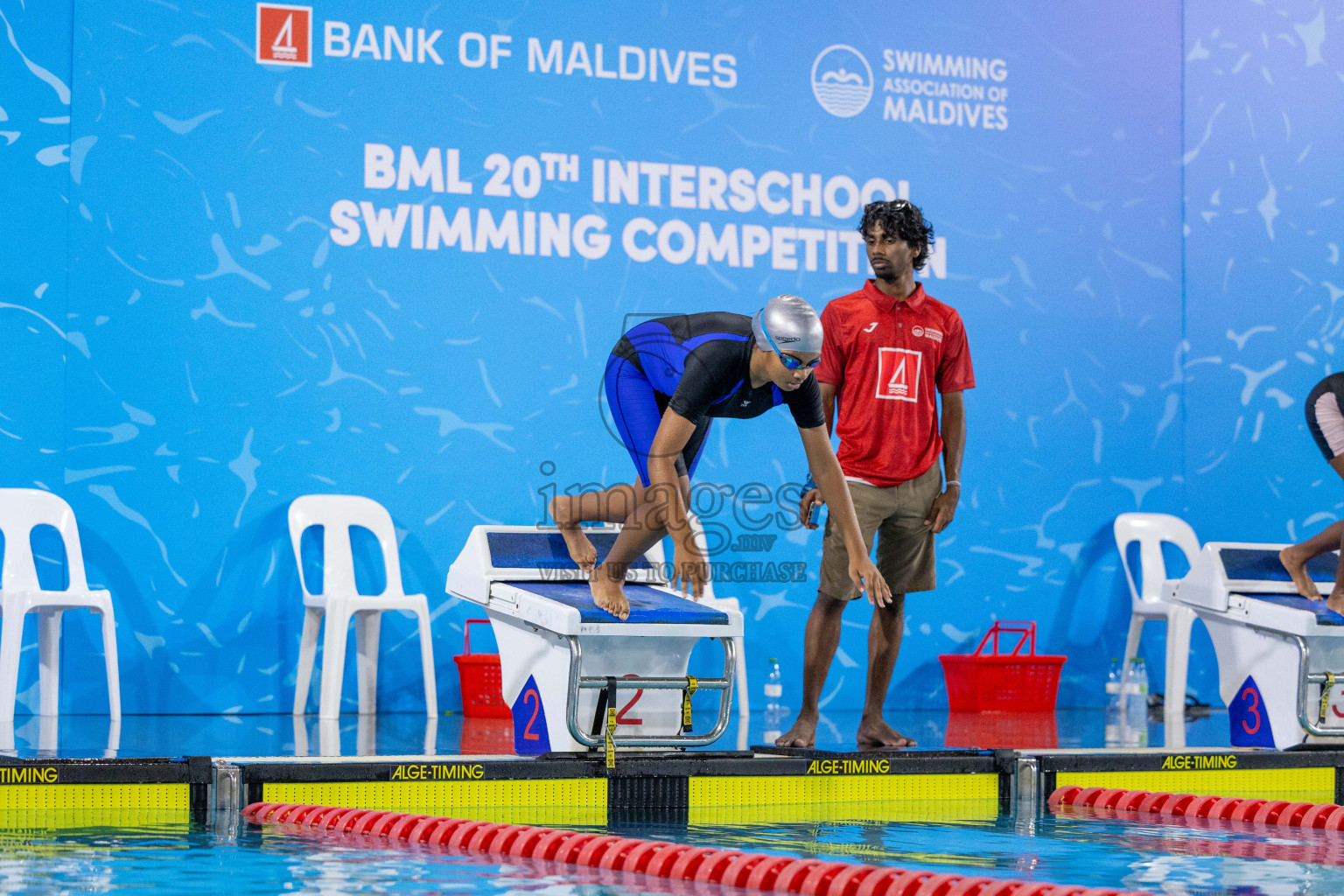 Day 1 of 20th Inter-school Swimming Competition 2024 held in Hulhumale', Maldives on Saturday, 12th October 2024. Photos: Ismail Thoriq / images.mv