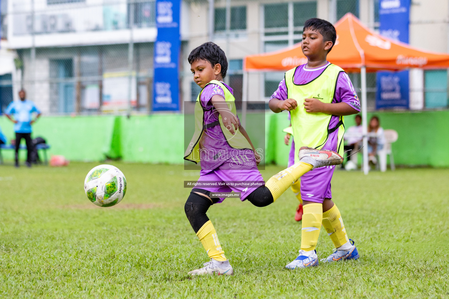 Day 1 of Milo kids football fiesta, held in Henveyru Football Stadium, Male', Maldives on Wednesday, 11th October 2023 Photos: Nausham Waheed/ Images.mv