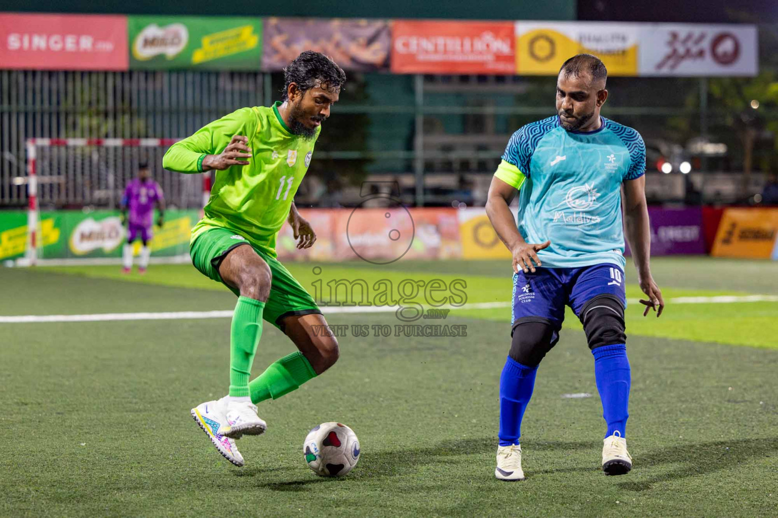 TEAM DJA VS TOURISM CLUB in Club Maldives Classic 2024 held in Rehendi Futsal Ground, Hulhumale', Maldives on Friday, 6th September 2024. 
Photos: Hassan Simah / images.mv