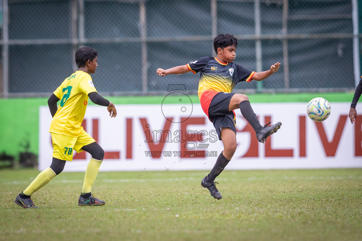 Eagles vs Maziya (U12) in Dhivehi Youth League 2024 - Day 2. Matches held at Henveiru Stadium on 22nd November 2024 , Friday. Photos: Shuu Abdul Sattar/ Images.mv