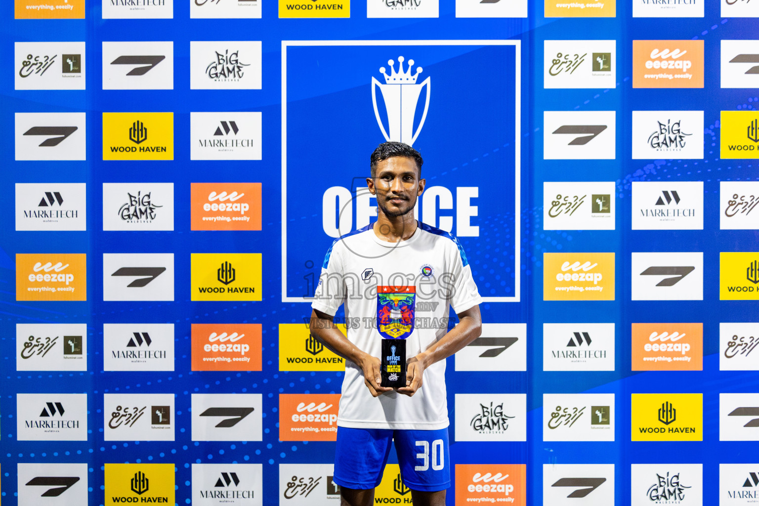 Police Club vs Trade Club in Day 13 of Office League 2025 was held on Monday, 28th April 2025 in Hulhumale', Maldives. Photos: Nausham Waheed / images.mv