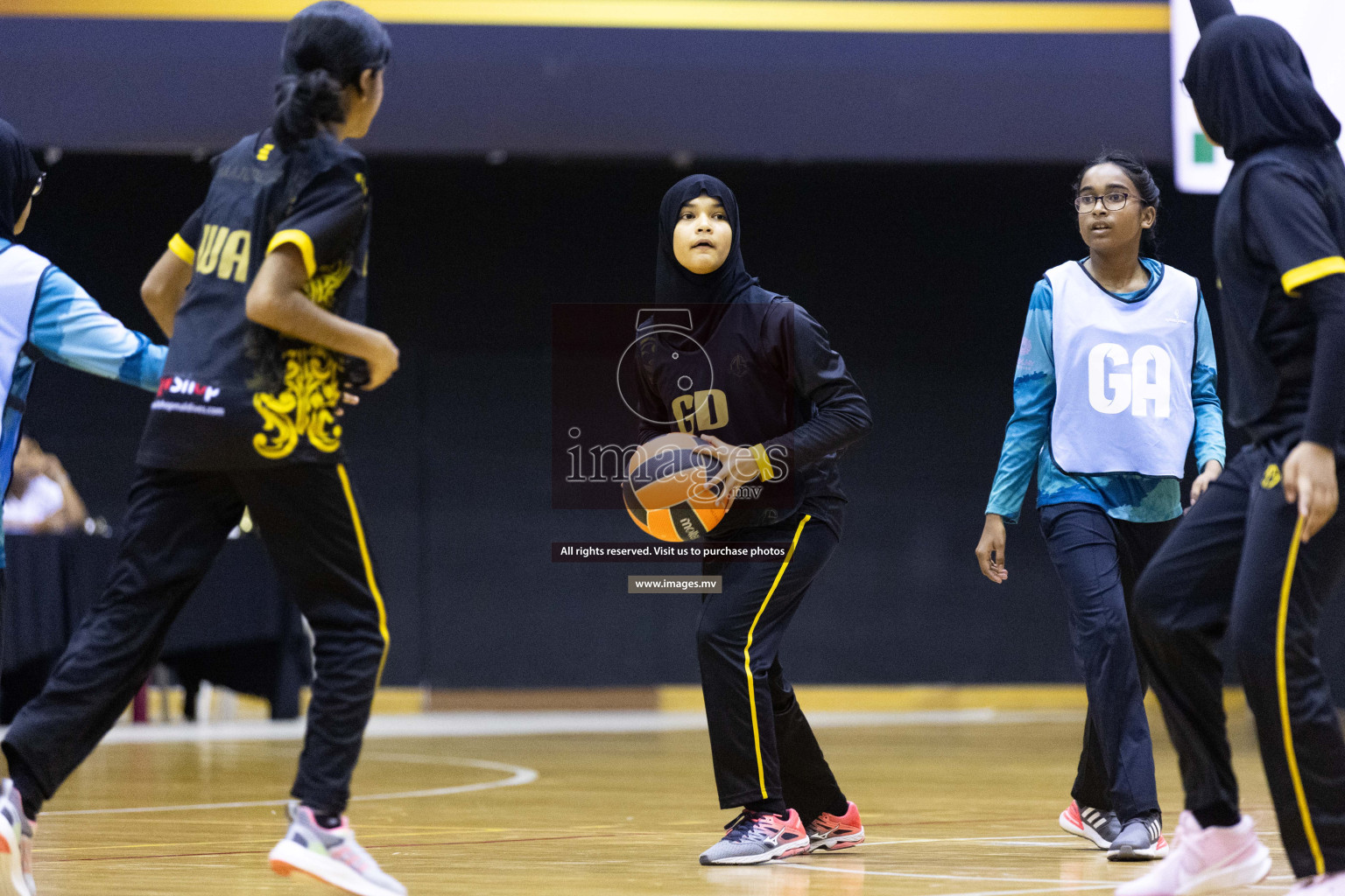 Day 10 of 24th Interschool Netball Tournament 2023 was held in Social Center, Male', Maldives on 5th November 2023. Photos: Nausham Waheed / images.mv