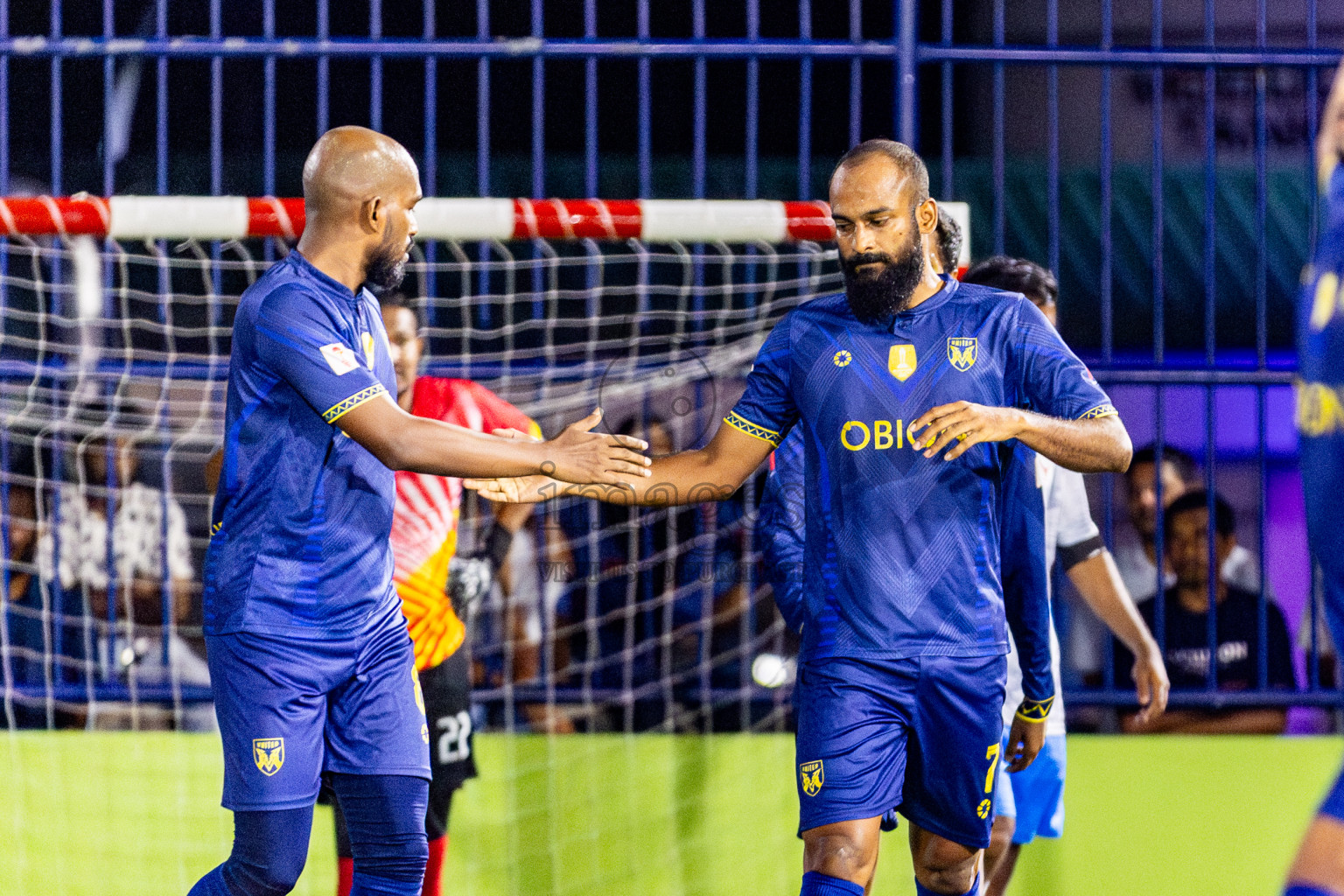 Keawan FC vs United V in Day 4 of Eydhafushi Futsal Cup 2024 was held on Thursday, 11th April 2024, in B Eydhafushi, Maldives Photos: Nausham Waheed / images.mv