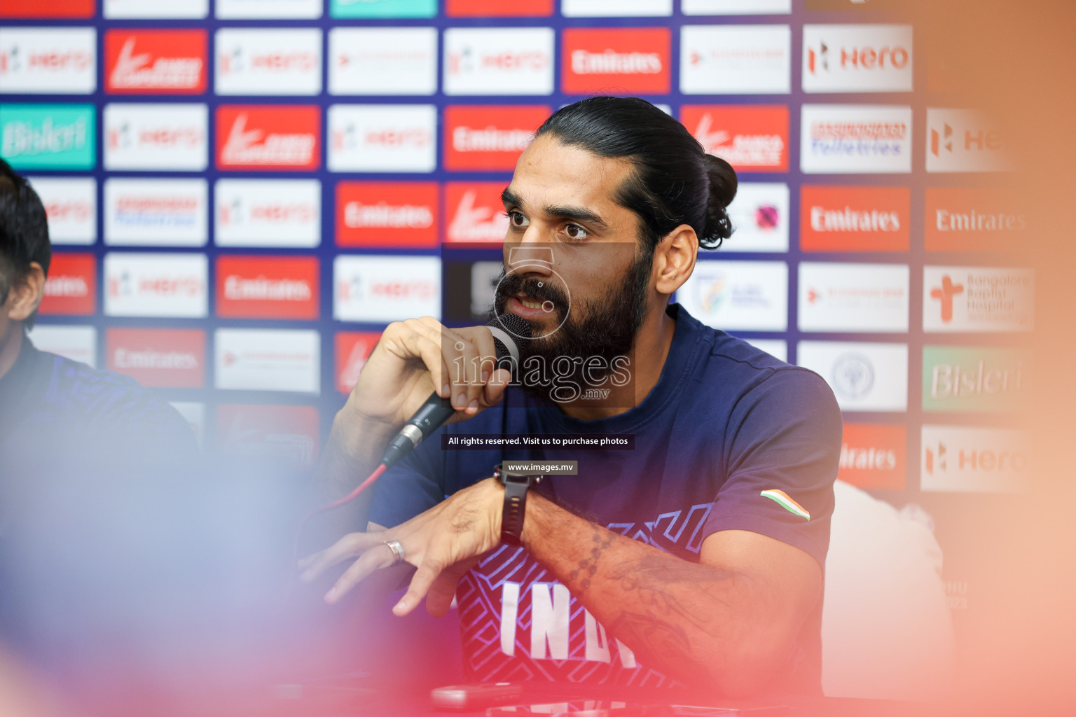 Saff Championship Final Pre-match press conference held in Sree Kanteerava Stadium, Bengaluru, India, on Monday, 3rd July 2023. Photos: Nausham Waheed / images.mv