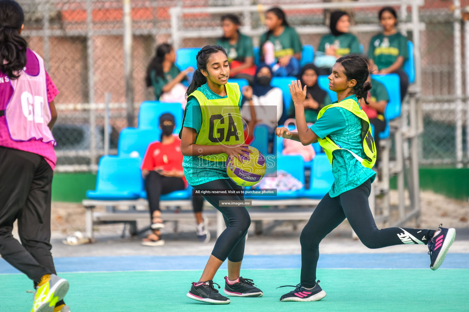 Day 9 of Junior Netball Championship 2022 held in Male', Maldives. Photos by Nausham Waheed