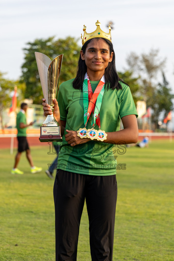 Day 3 of 33rd National Athletics Championship was held in Ekuveni Track at Male', Maldives on Saturday, 7th September 2024. Photos: Hassan Simah / images.mv