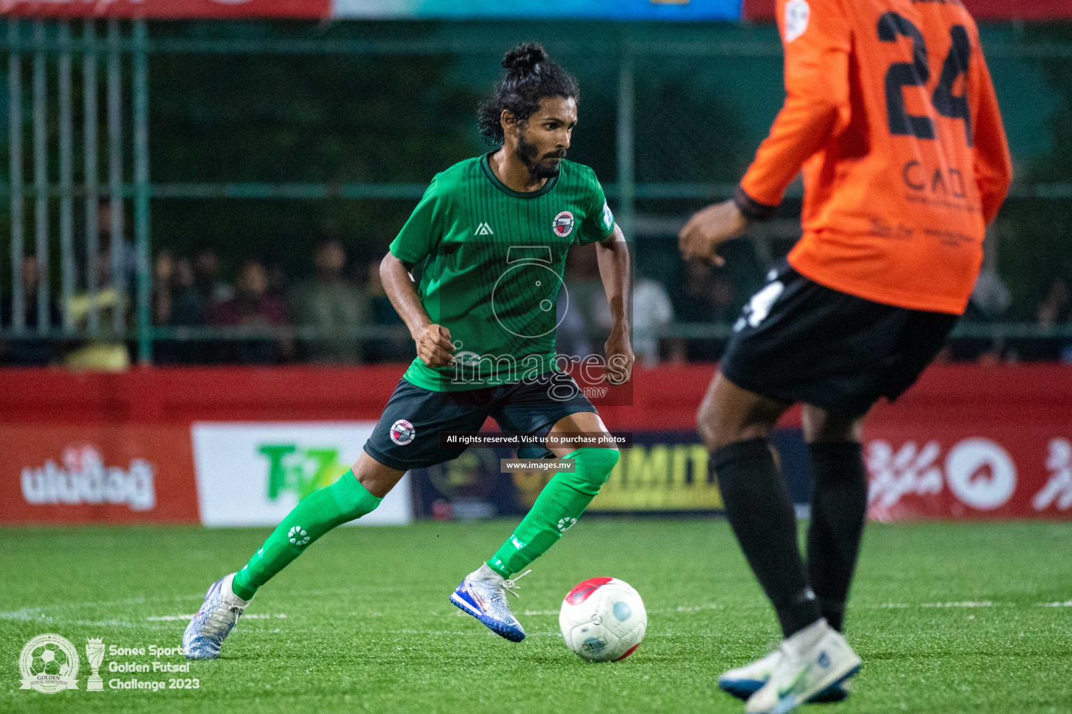 Th. Hirilandhoo vs Th. Omadhoo in Day 4 of Golden Futsal Challenge 2023 on 08 February 2023 in Hulhumale, Male, Maldives