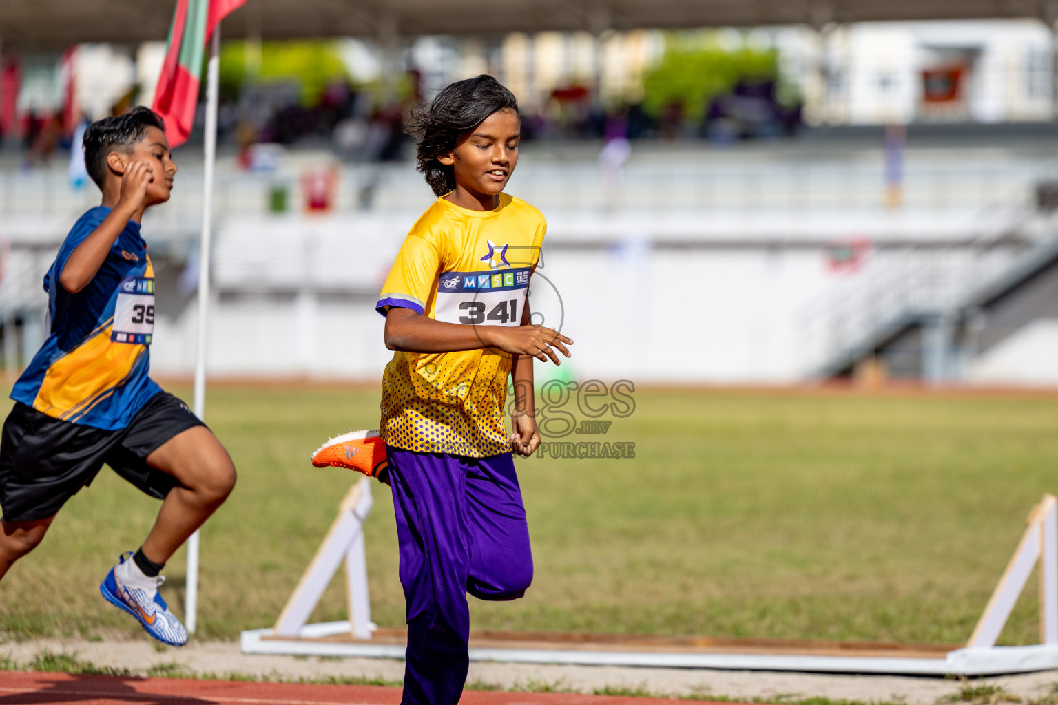 Day 2 of MWSC Interschool Athletics Championships 2024 held in Hulhumale Running Track, Hulhumale, Maldives on Sunday, 10th November 2024. 
Photos by: Hassan Simah / Images.mv