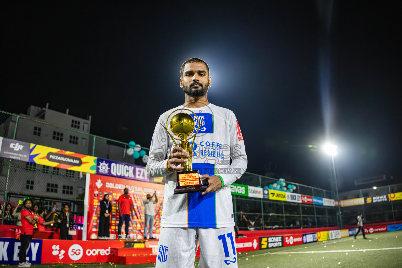 S Hithadhoo vs S Feydhoo in Seenu Atoll Final in Day 24 of Golden Futsal Challenge 2025 was held on Tuesday , 28th January 2025, in Hulhumale', Maldives. Photos: Abdulla Abeed / images.mv