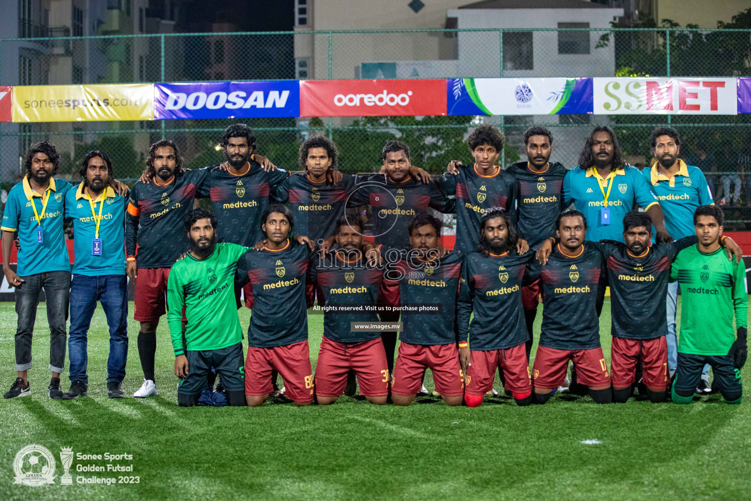 Th. Gaadhiffushi vs Th. Veymandoo in Day 4 of Golden Futsal Challenge 2023 on 08 February 2023 in Hulhumale, Male, Maldives