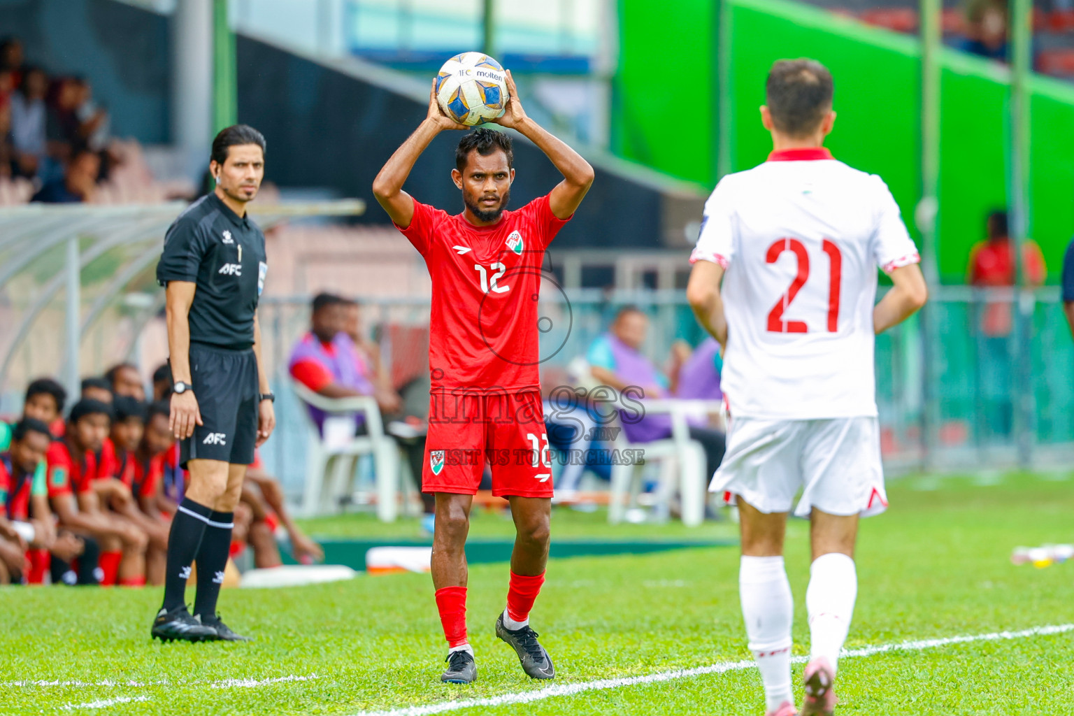 Maldives vs Tajikistan in the AFC Asian Cup Saudi Arabia 2027 Qualifier was played in Male' Maldives on Tuesday, 14th October 2025. 
Photos: Raaif Yoosuf / images.mv