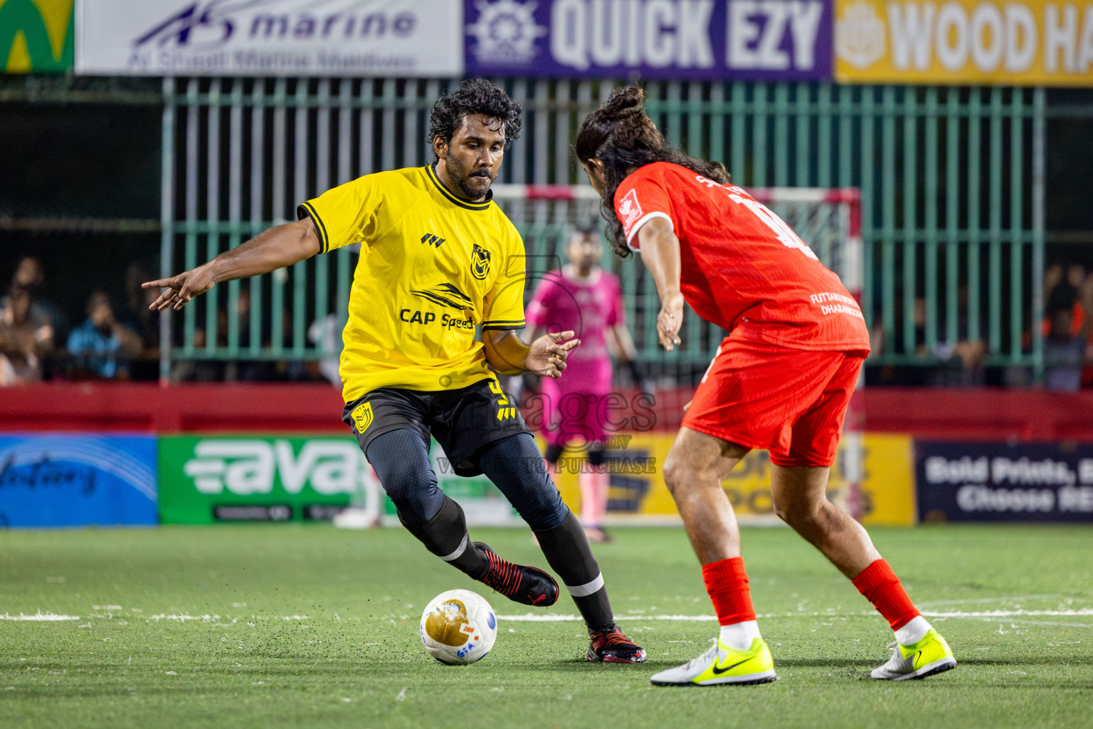 F Dhanraboodhoo vs F Magoodhoo in Faafu Atoll Finals in Day 25 of Golden Futsal Challenge 2025 was held on Wednesday , 28th January 2025, in Hulhumale', Maldives. Photos: Nausham Waheed / images.mv