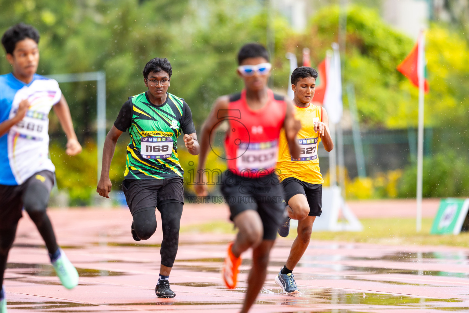 Day 1 of MWSC Interschool Athletics Championships 2024 held in Hulhumale Running Track, Hulhumale, Maldives on Saturday, 9th November 2024. 
Photos by: Ismail Thoriq / images.mv