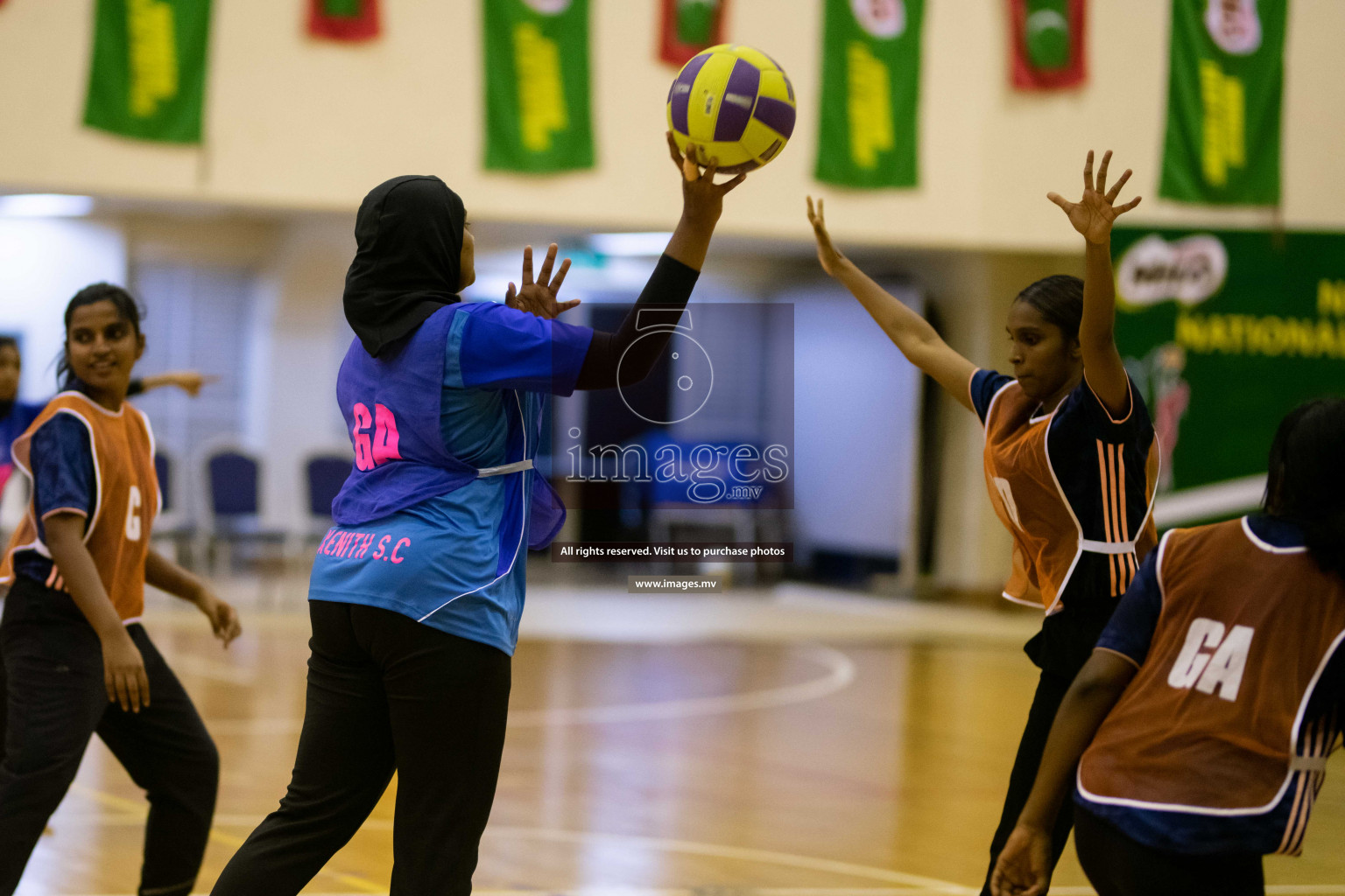 Milo National Netball Tournament 1st December 2021 at Social Center Indoor Court, Male, Maldives. Photos: Maanish/ Images Mv