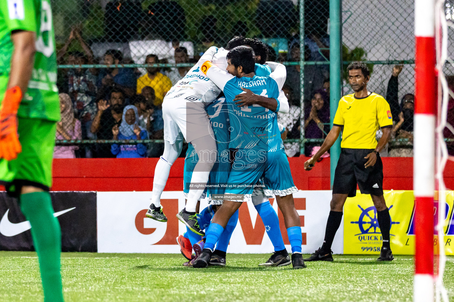 HA. Dhidhdhoo vs HA. Muraidhoo in Day 6 of Golden Futsal Challenge 2023 on 10 February 2023 in Hulhumale, Male, Maldives