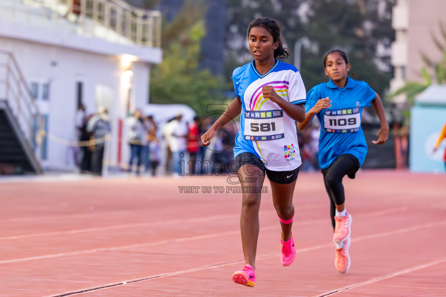 Day 5 of MWSC Interschool Athletics Championships 2024 held in Hulhumale Running Track, Hulhumale, Maldives on Wednesday, 13th November 2024. Photos by: Ismail Thoriq / Images.mv