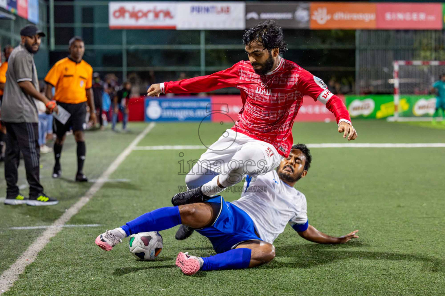 MMA vs CRIMINAL COURT in Club Maldives Classic 2024 held in Rehendi Futsal Ground, Hulhumale', Maldives on Friday, 6th September 2024. 
Photos: Hassan Simah / images.mv