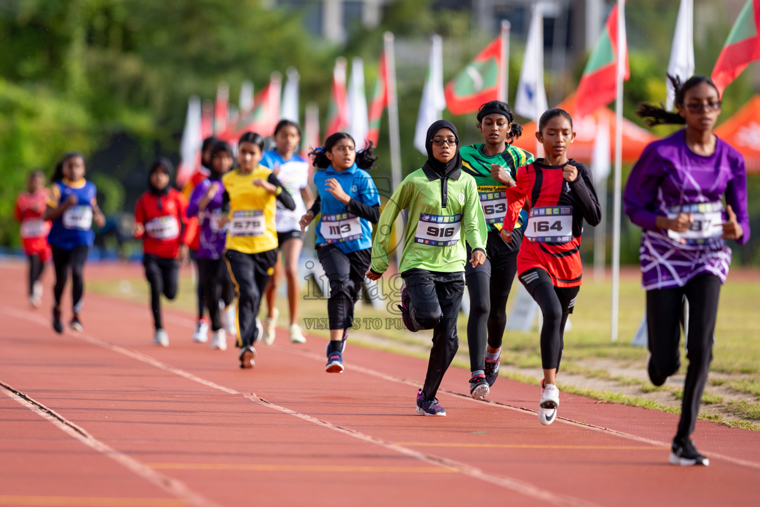 Day 3 of MWSC Interschool Athletics Championships 2024 held in Hulhumale Running Track, Hulhumale, Maldives on Monday, 11th November 2024. 
Photos by: Hassan Simah / Images.mv