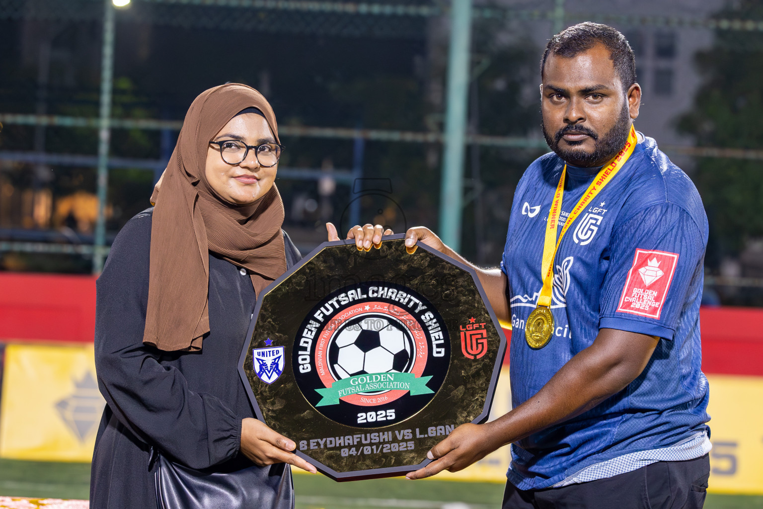 Opening of Golden Futsal Challenge 2025 with Charity Shield Match between L.Gan vs B.Eydhafushi was held on Saturday, 4th January 2025, in Hulhumale', Maldives Photos: Ismail Thoriq / images.mv