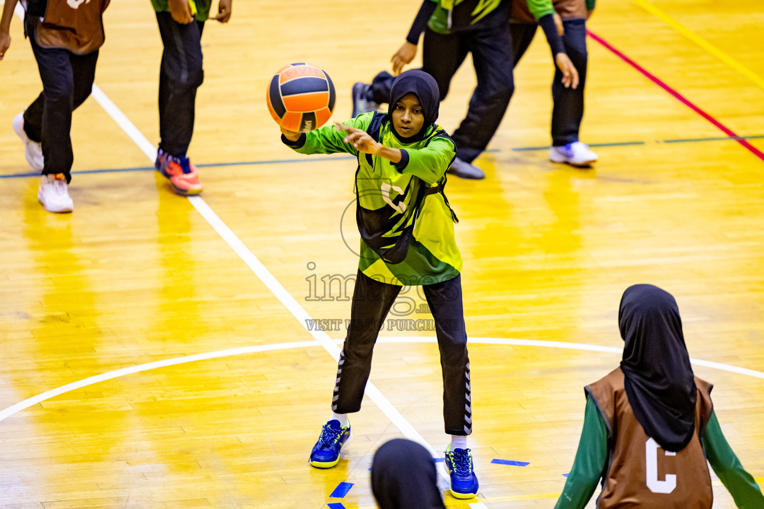 Day 7 of 25th Inter-School Netball Tournament was held in Social Center at Male', Maldives on Saturday, 17th August 2024. Photos: Nausham Waheed / images.mv