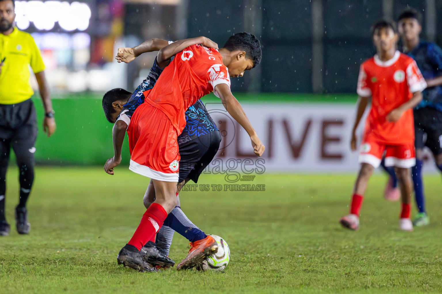 SUS vs Huriyya (U14) in Dhivehi Youth League 2024 - Day 2. Matches held at Henveiru Stadium on 22nd November 2024 , Friday. Photos: Shuu Abdul Sattar/ Images.mv