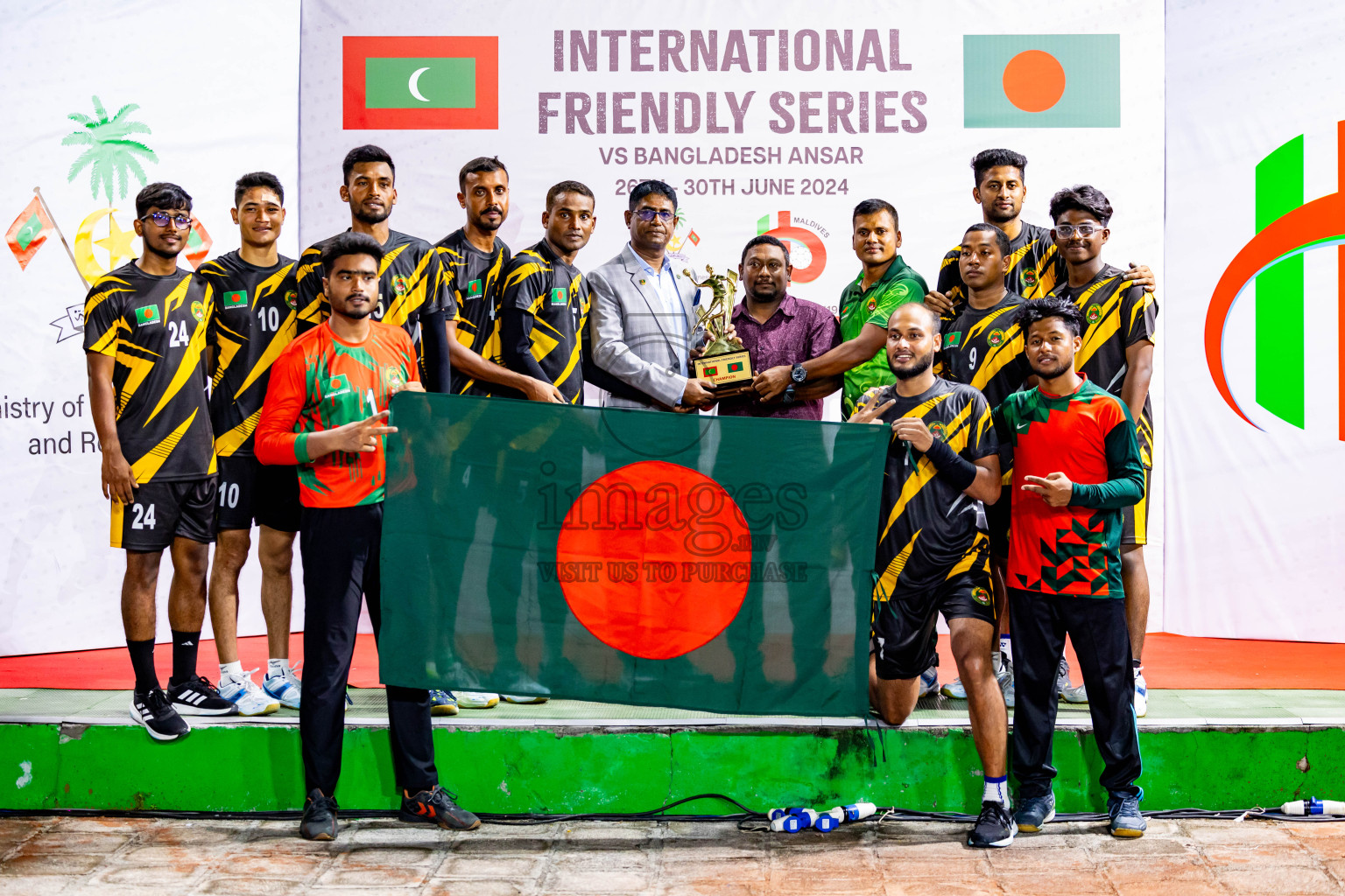 U-19 National Team vs Bangladesh Ansarvdp from Handball International Friendly Series held in Handball ground, Male', Maldives on Sunday, 30th June 2023 Photos: Nausham Waheed/ Images.mv