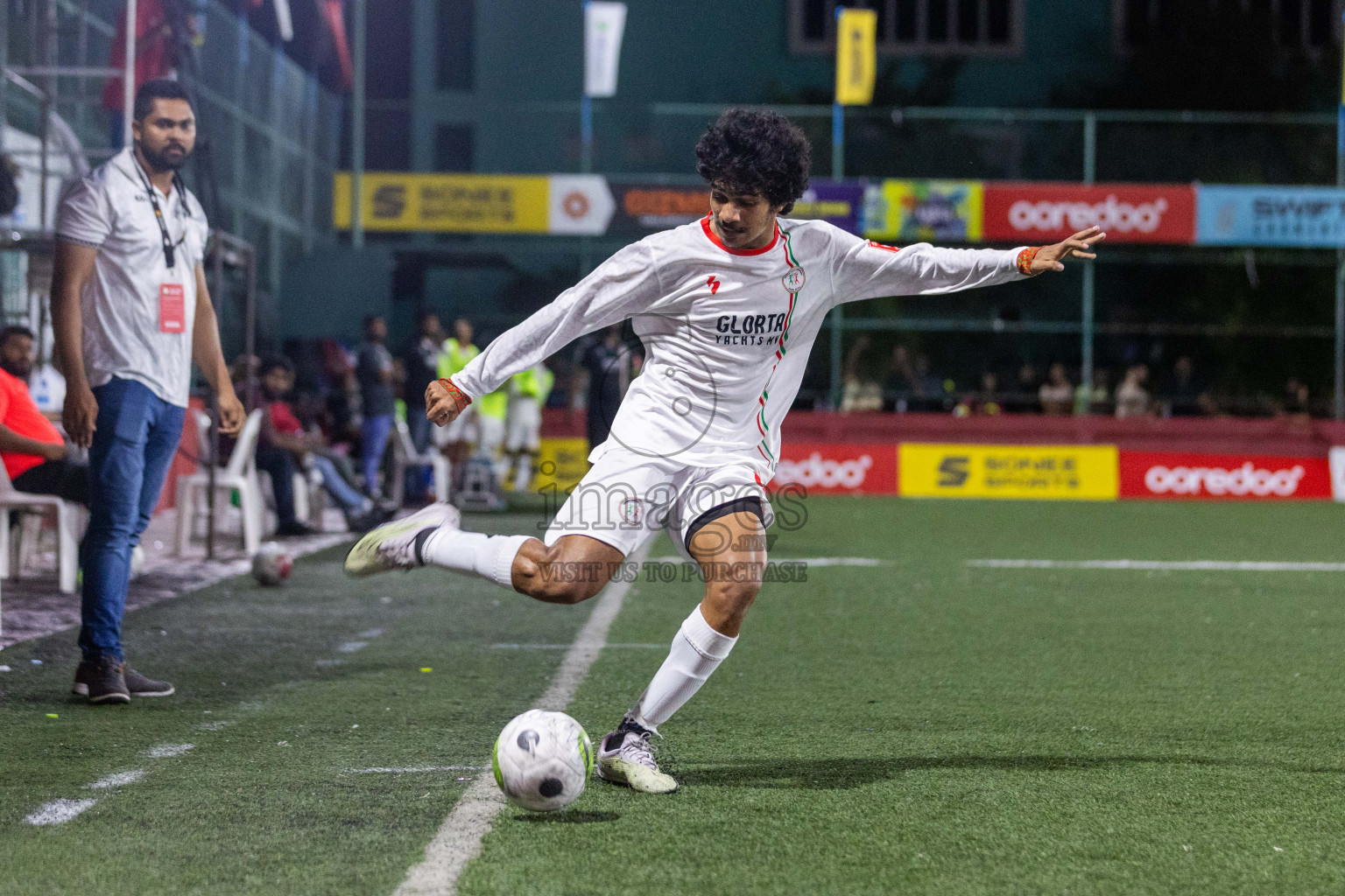 L Isdhoo vs L Mundoo in Day 20 of Golden Futsal Challenge 2024 was held on Saturday , 3rd February 2024 in Hulhumale', Maldives Photos: Nausham Waheed / images.mv