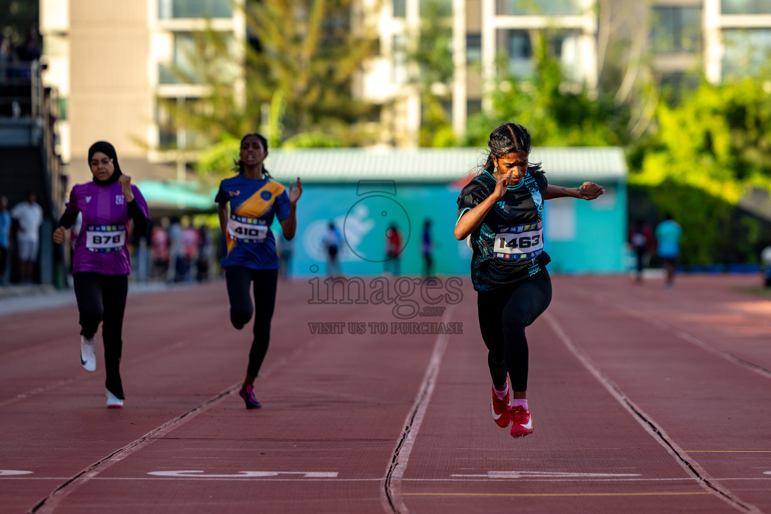 Day 1 of MWSC Interschool Athletics Championships 2024 held in Hulhumale Running Track, Hulhumale, Maldives on Saturday, 9th November 2024. 
Photos by: Hassan Simah / Images.mv