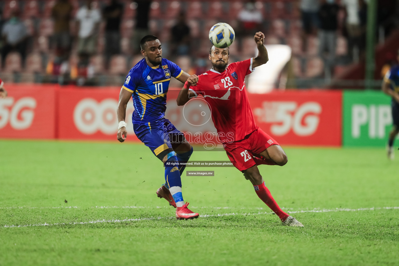 Nepal vs Sri Lanka in SAFF Championship 2021 held on 4th October 2021 in Galolhu National Stadium, Male', Maldives