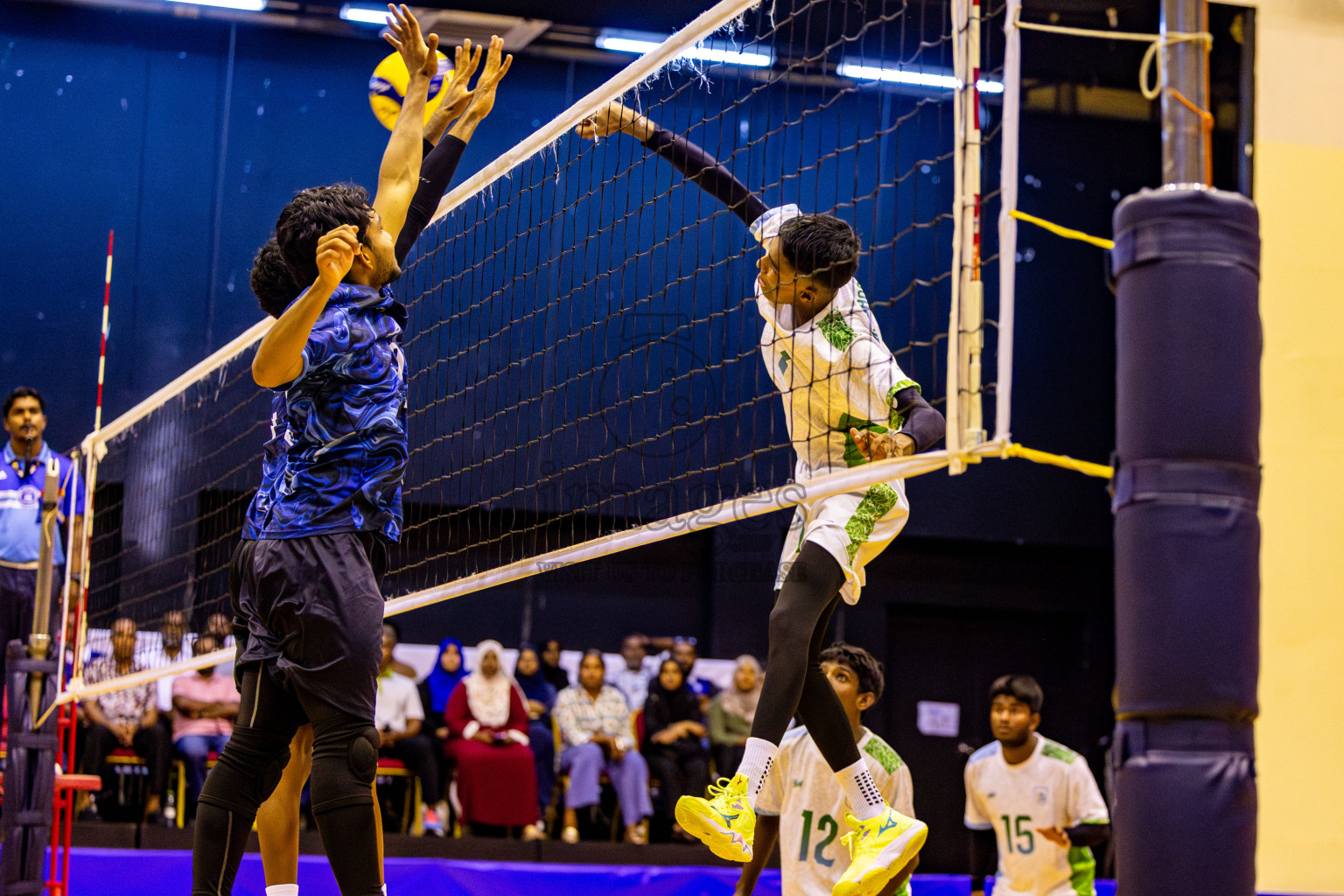 Finals of Interschool Volleyball Tournament 2024 was held in Social Center at Male', Maldives on Friday, 6th December 2024. Photos: Nausham Waheed / images.mv