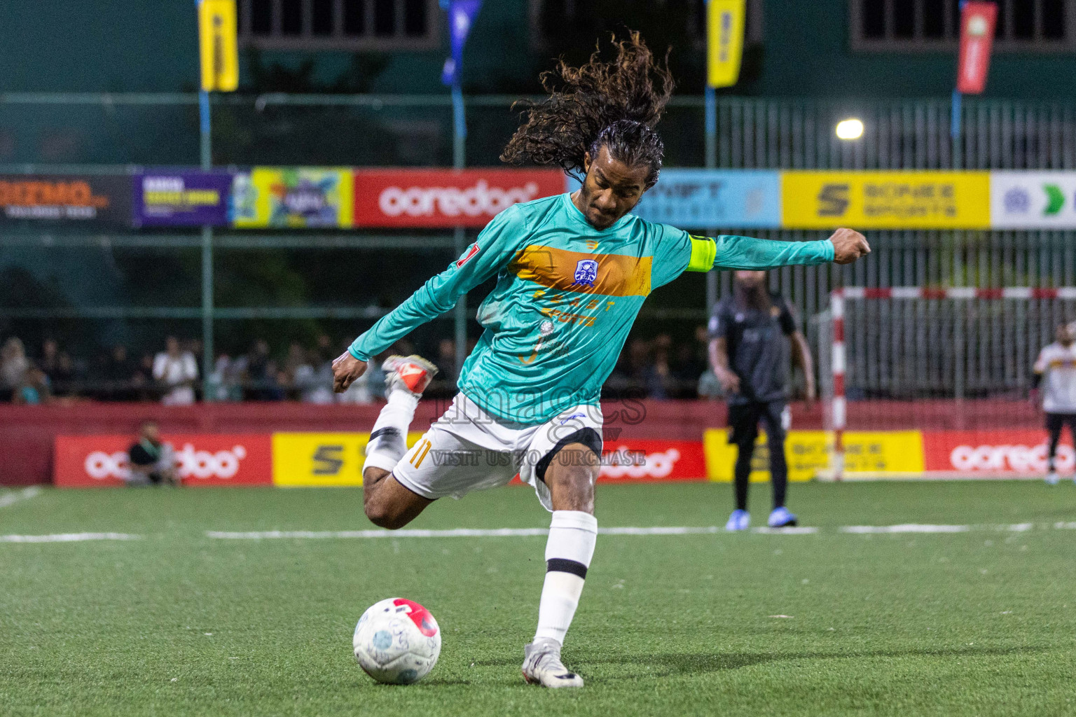 ADh Kunburudhoo vs Ash Fenfushi in Day 7 of Golden Futsal Challenge 2024 was held on Saturday, 20th January 2024, in Hulhumale', Maldives Photos: Nausham Waheed / images.mv