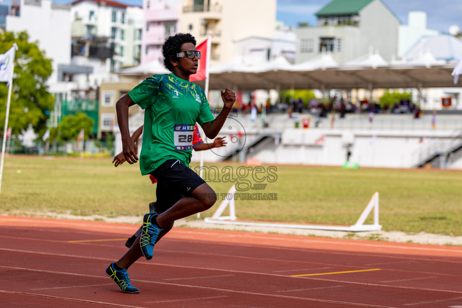 Day 2 of MWSC Interschool Athletics Championships 2024 held in Hulhumale Running Track, Hulhumale, Maldives on Sunday, 10th November 2024. 
Photos by: Hassan Simah / Images.mv