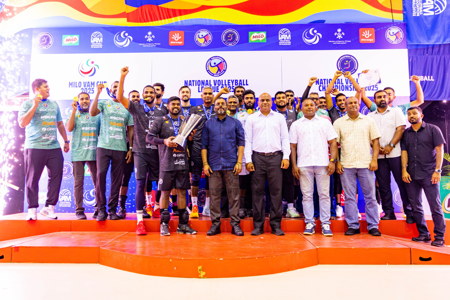 Dhivehi Sifainge Club vs Club HDC in the Final of MILO VAM Cup 2025 held in Male', Maldives on Wednesday, 2nd July 2025 at Social Center Indoor Hall Photos By: Nausham Waheed / images.mv