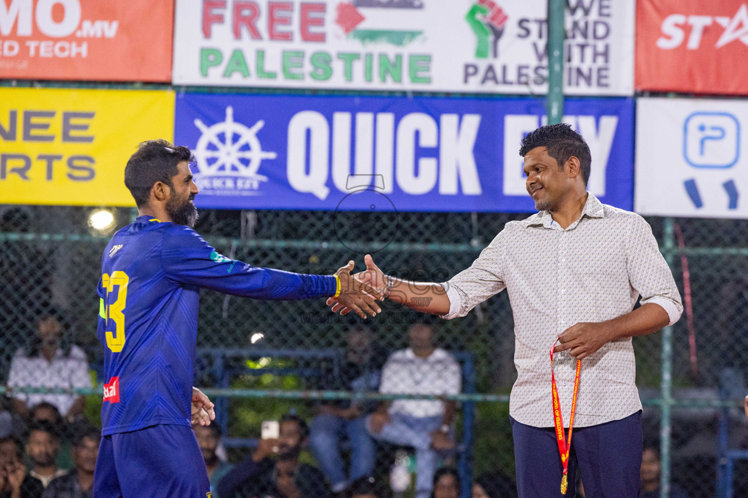 B Eydhafushi vs L Gan in the Final of Golden Futsal Challenge 2024 was held on Thursday, 7th March 2024, in Hulhumale', Maldives 
Photos: Ismail Thoriq / images.mv