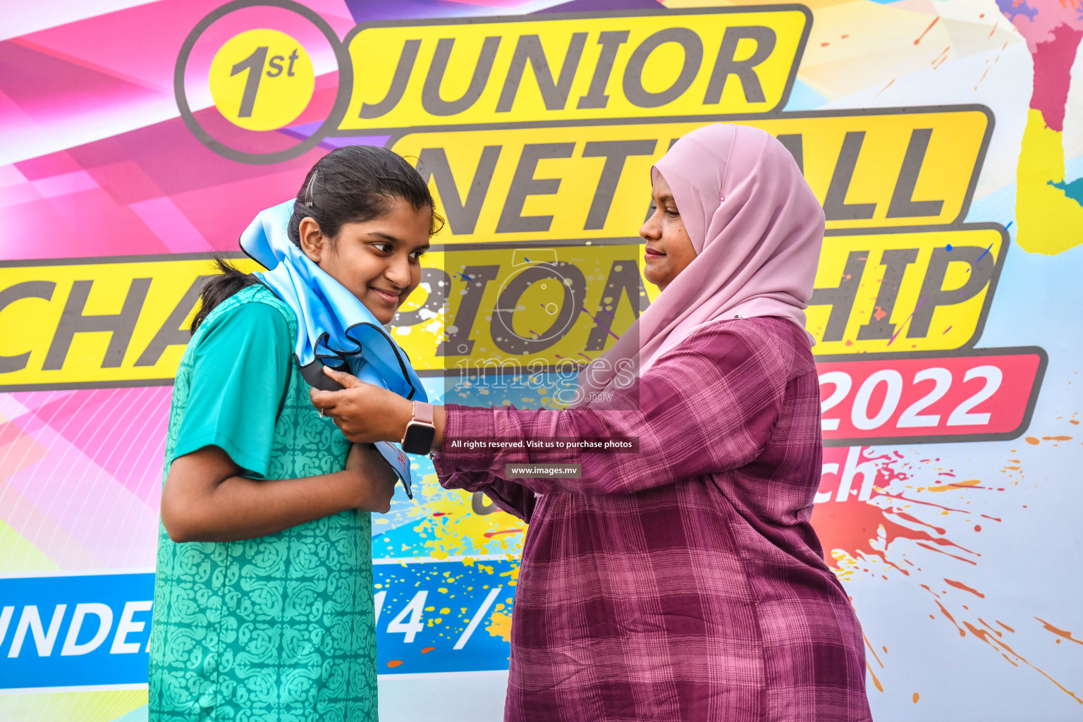 Final of Junior Netball Championship 2022 held in Male', Maldives on 19th March 2022. Photos by Nausham Waheed